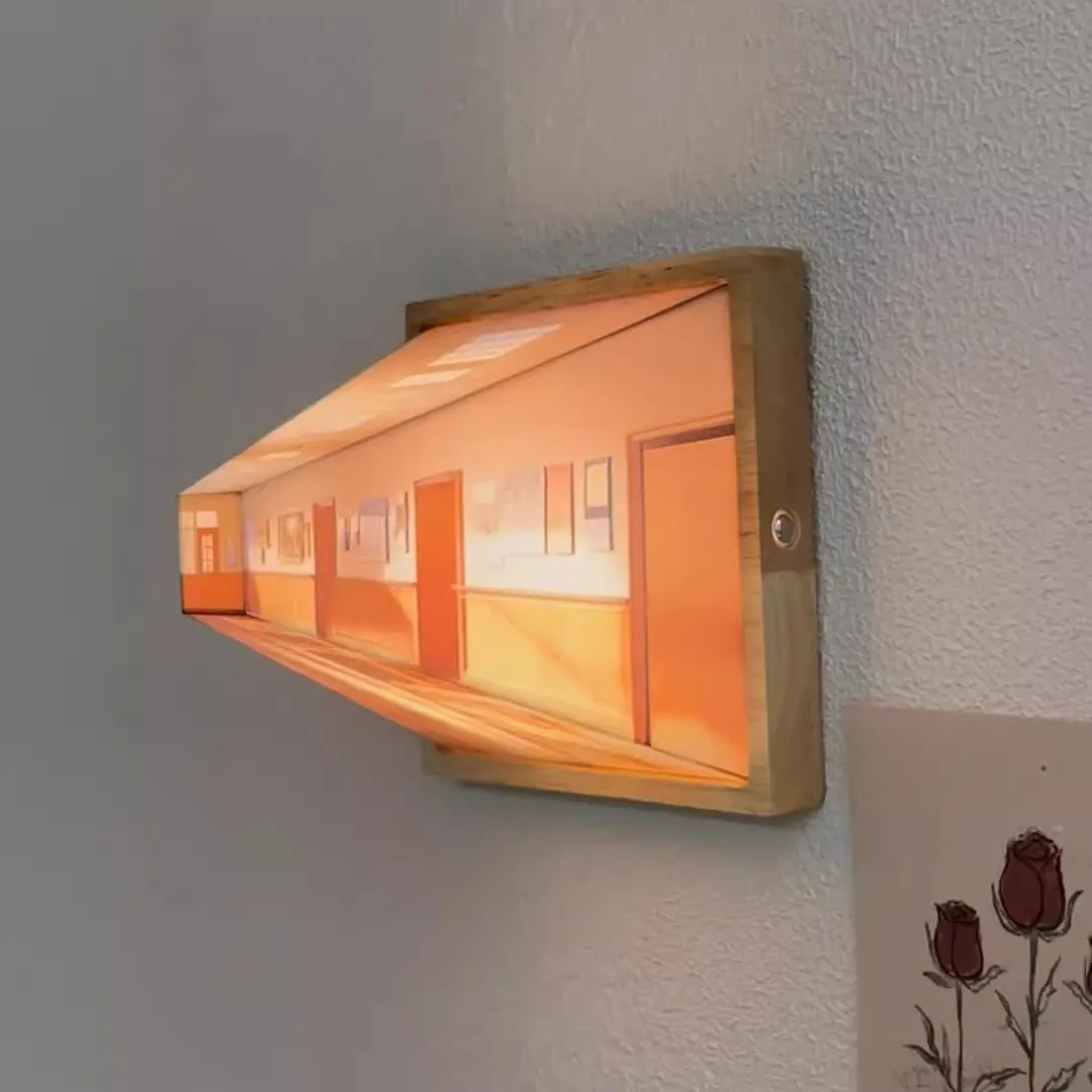 3d Eye Vision Wooden Wall Lamp - Image 2