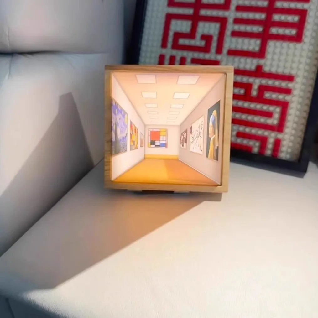 3d Eye Vision Wooden Wall Lamp - Image 5
