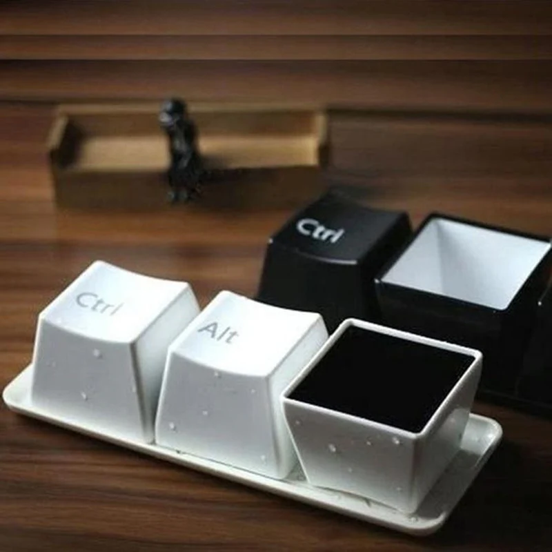3Pcs Set  Keyboard Tea Cup