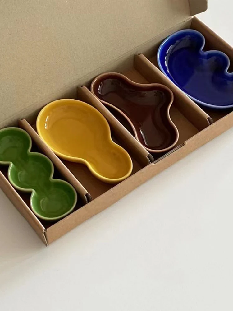 4 Colors Ceramic Dipping Flower Dish - Image 2