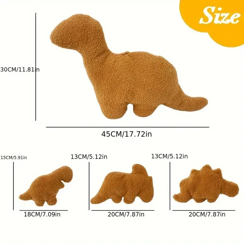 4pcs Large Dino Nugget Pillows - Image 4