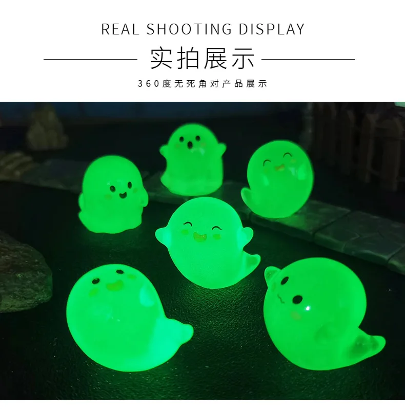 6/12/24PCS Luminous Mini Figures Ghost Devil Ornaments Decor Halloween - Image 7