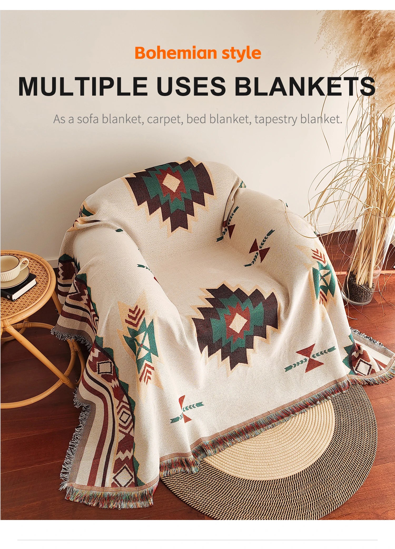 Aztec Geometric Blanket - Image 7