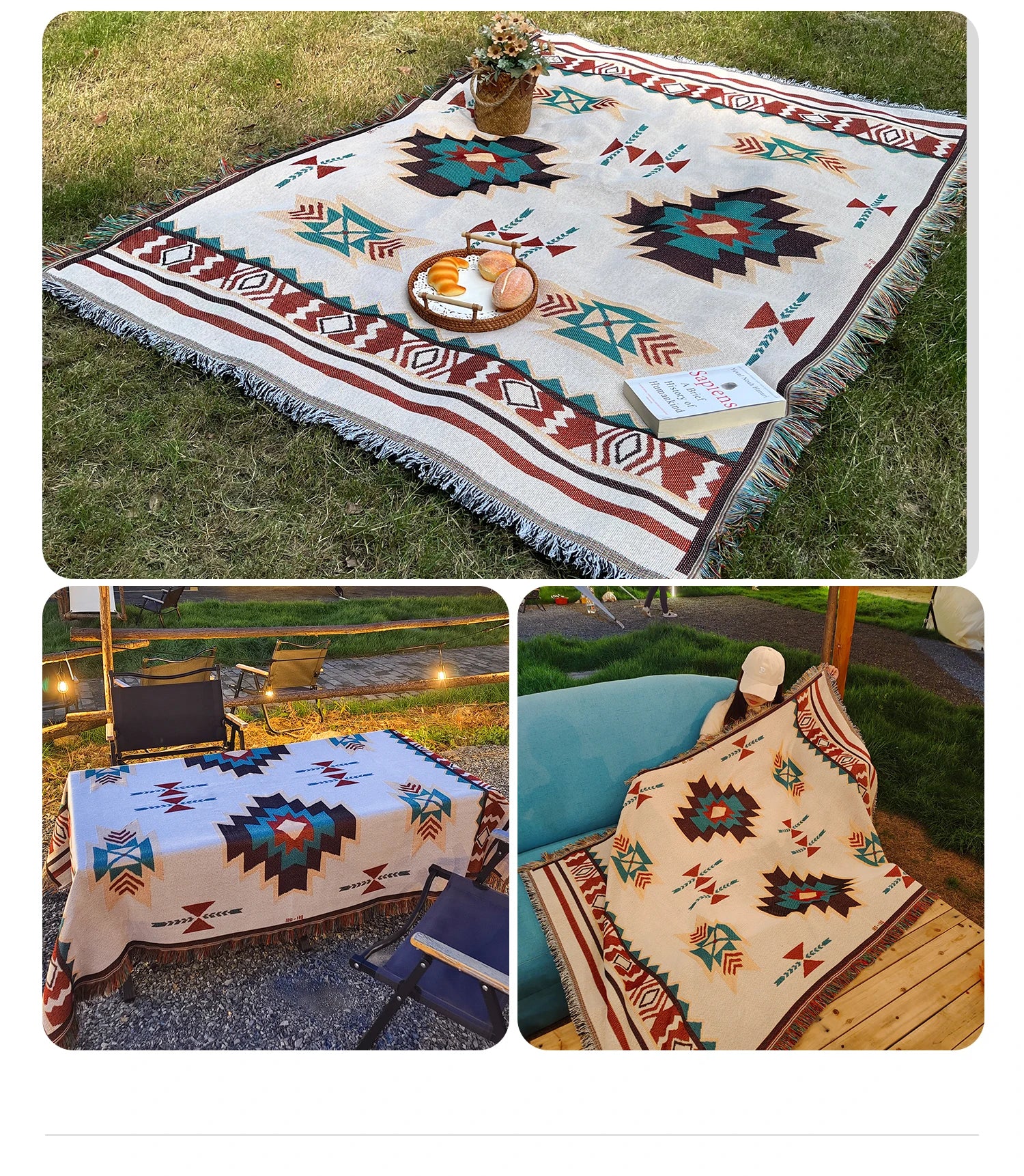 Aztec Geometric Blanket - Image 8
