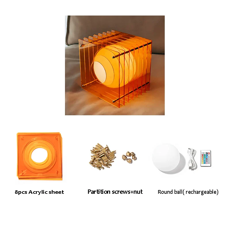 Bedroom Rechargeable Lamp Acrylic 16colors - Image 6