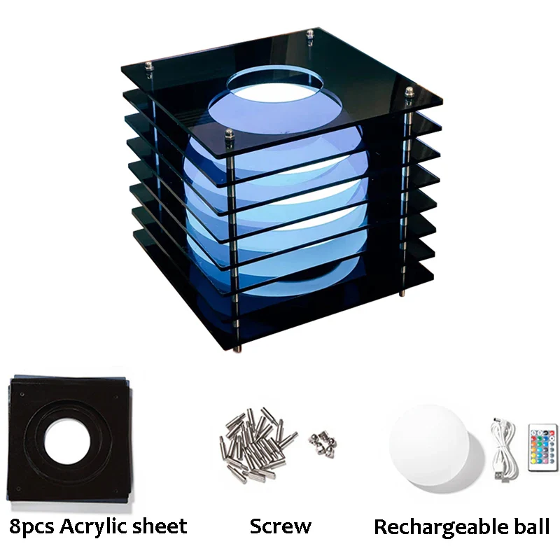 Bedroom Rechargeable Lamp Acrylic 16colors - Image 7