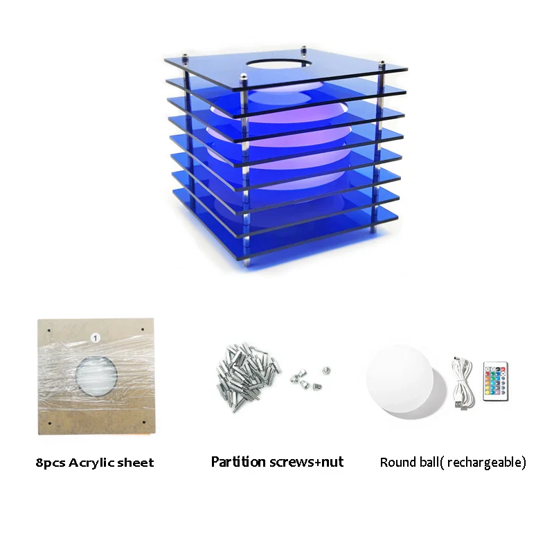 Bedroom Rechargeable Lamp Acrylic 16colors - Image 8