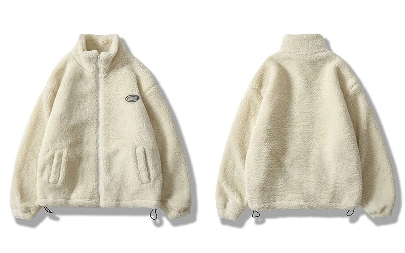 Beige Fleece Jacket - Image 4