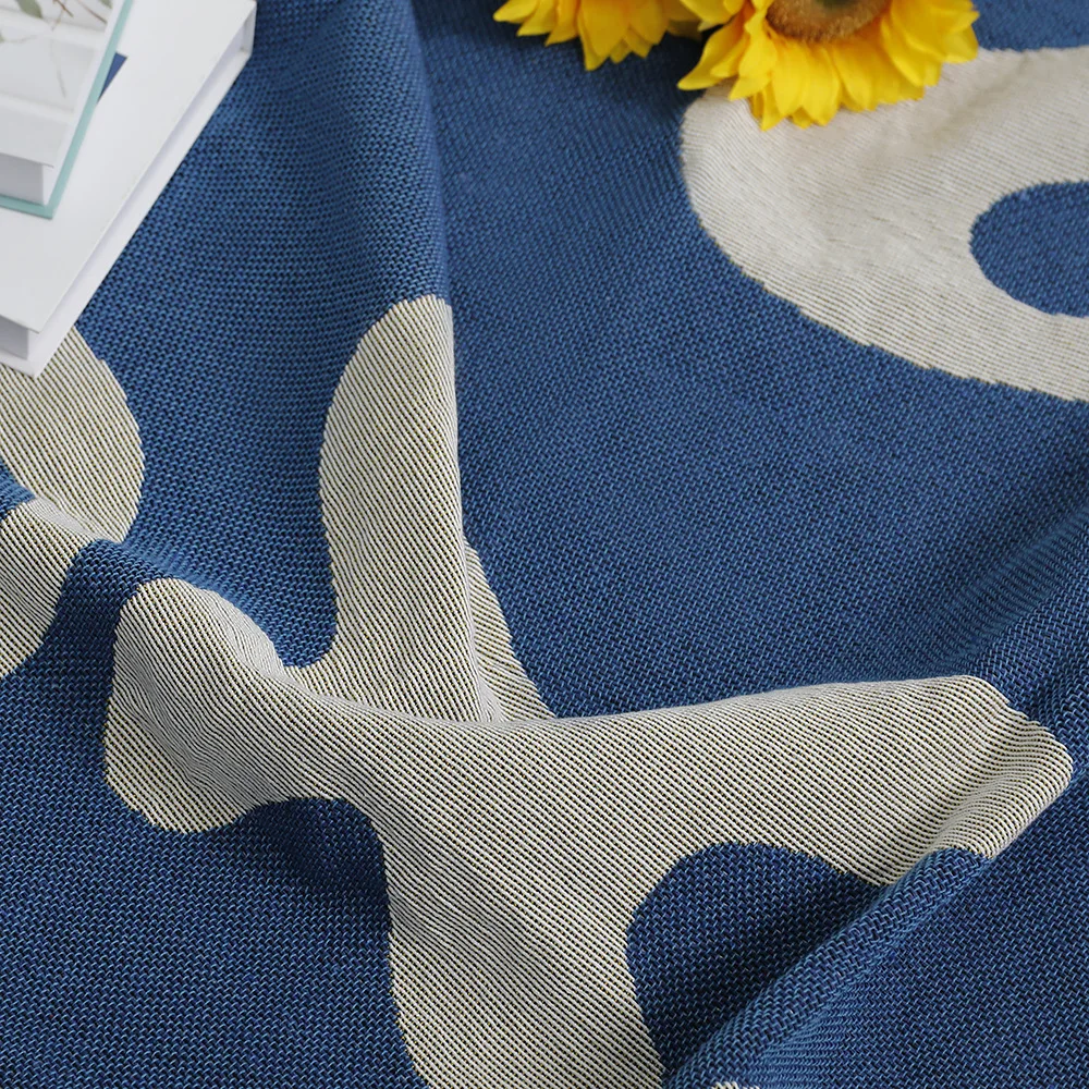 Blue Coral Pattern Blanket - Image 5