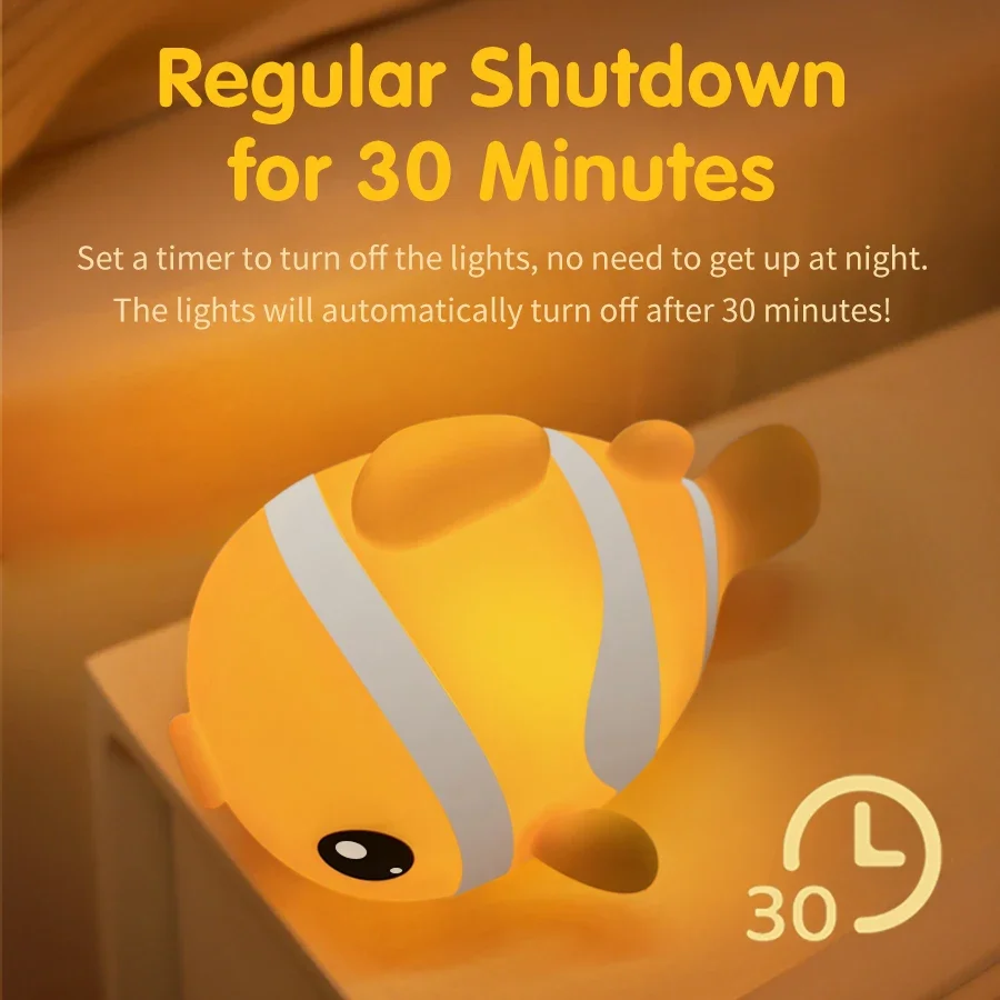 Cute Clownfish LED Night Light Lamp - Image 3