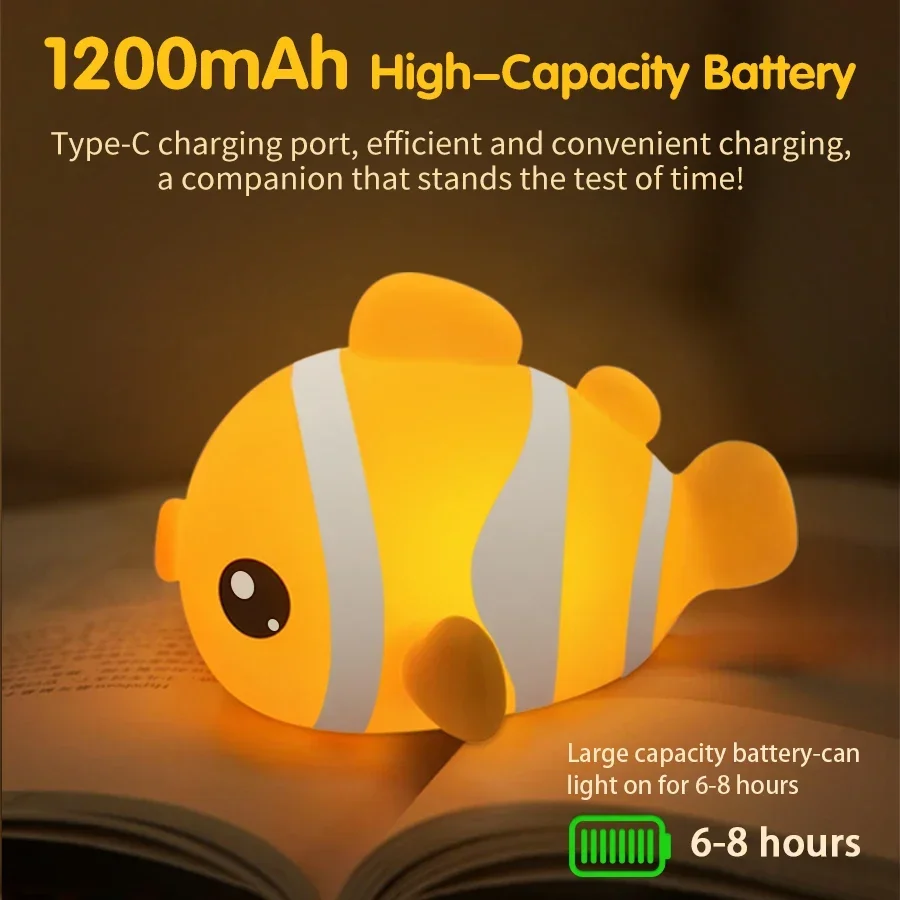 Cute Clownfish LED Night Light Lamp - Image 4