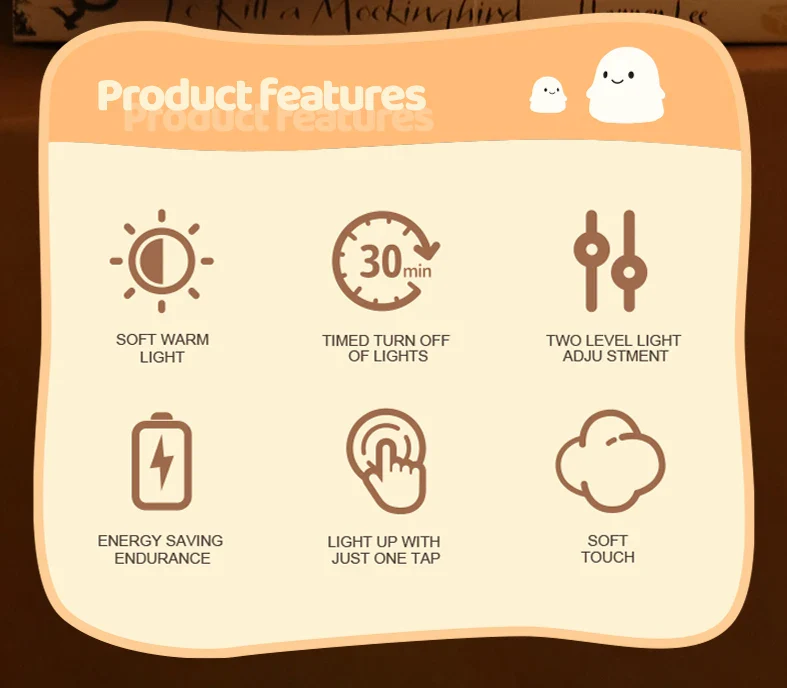 Cute Ghost Night Light Lamp - Image 7