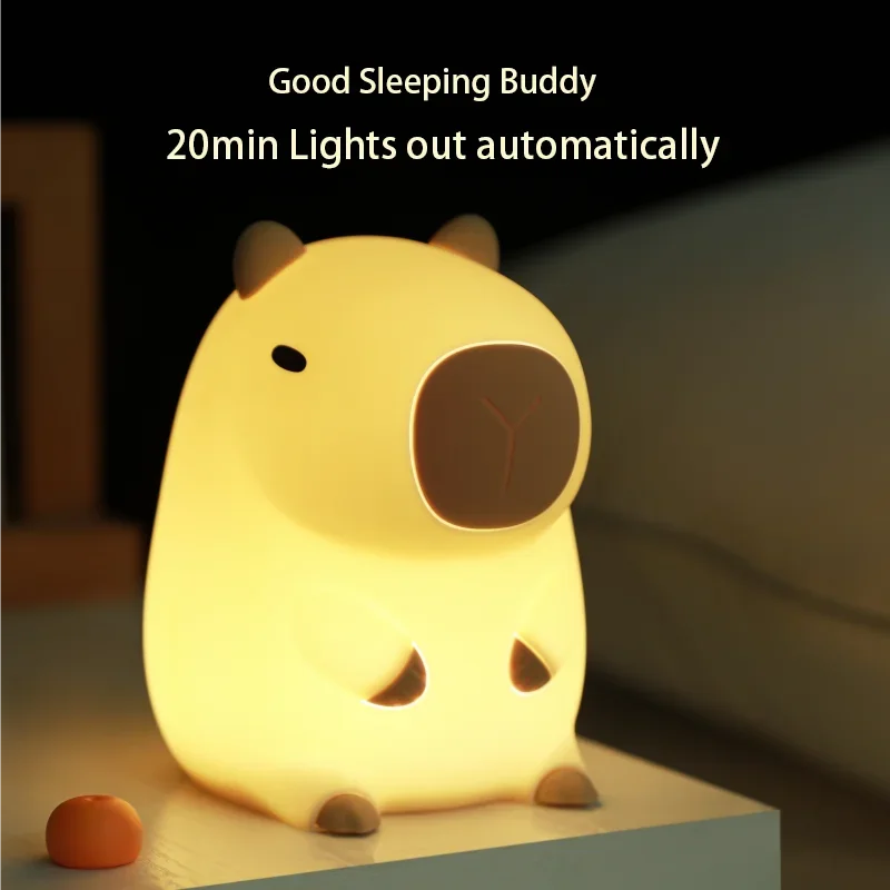 Cute Squishy Capybara Night Light  Animal Lamp - Image 4
