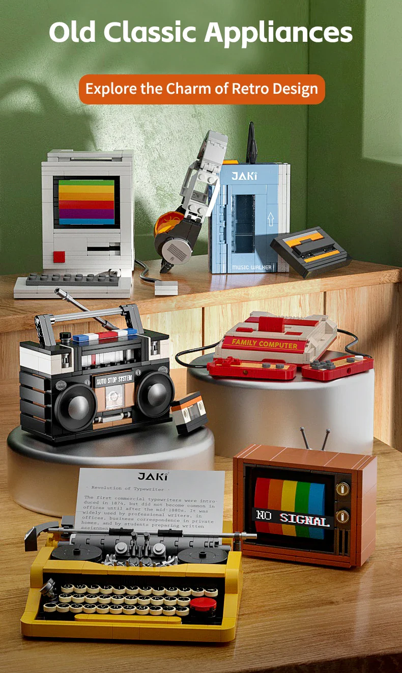 DIY Retro Electrical Appliances Furniture TV Legos - Image 4