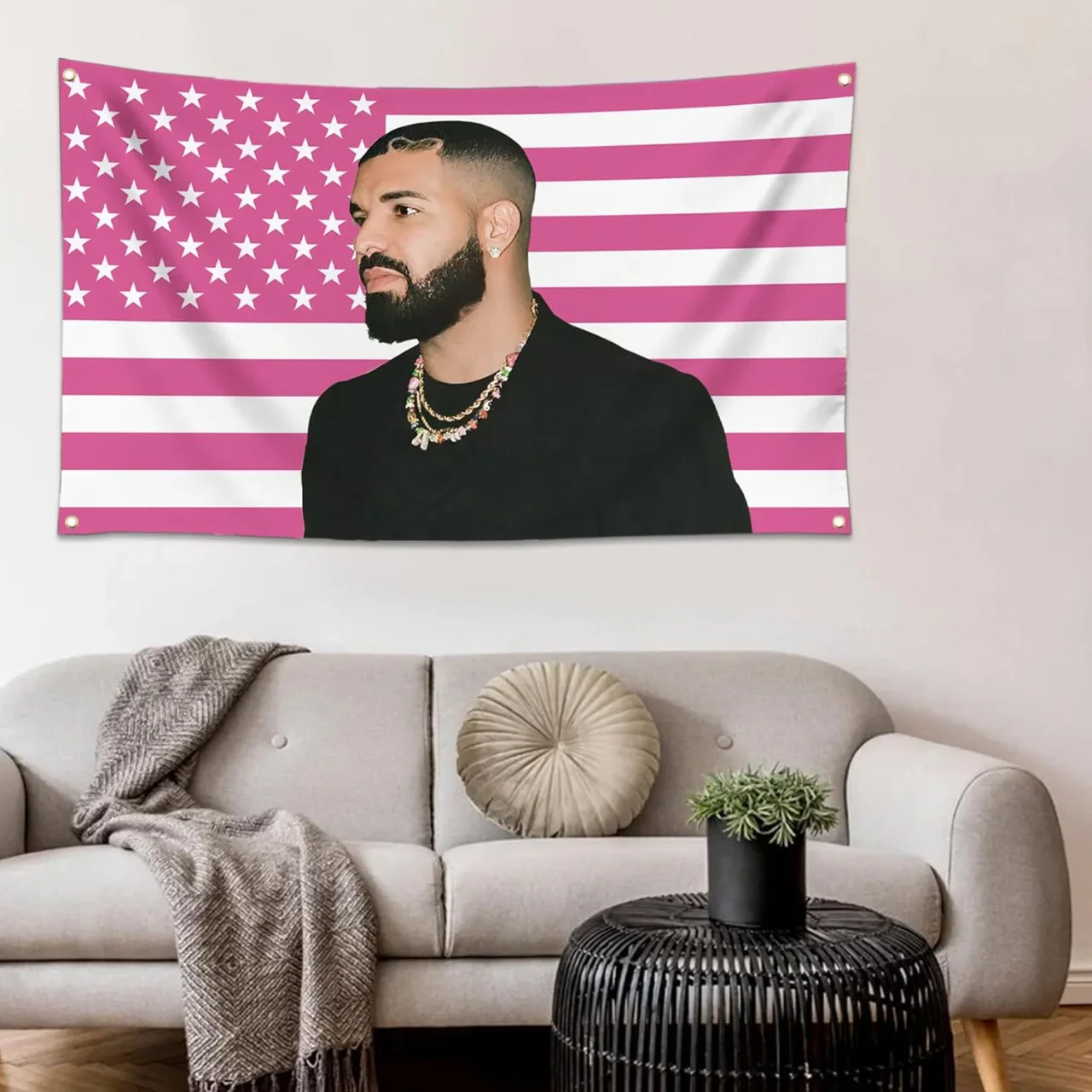 Drake Pink American Flag - Image 3