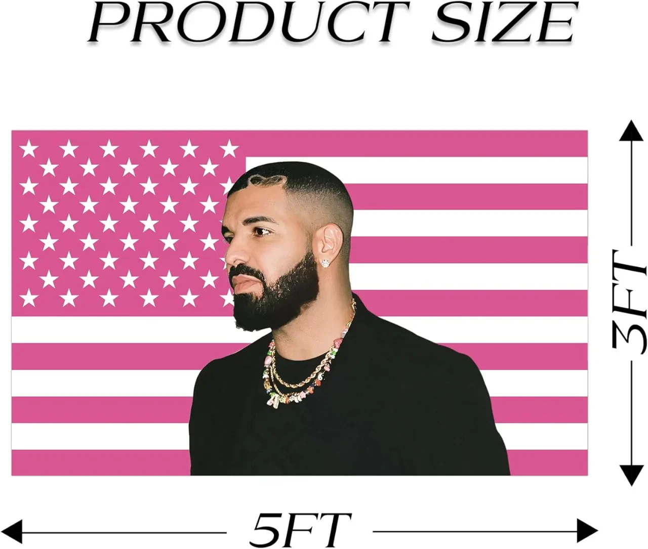 Drake Pink American Flag - Image 4