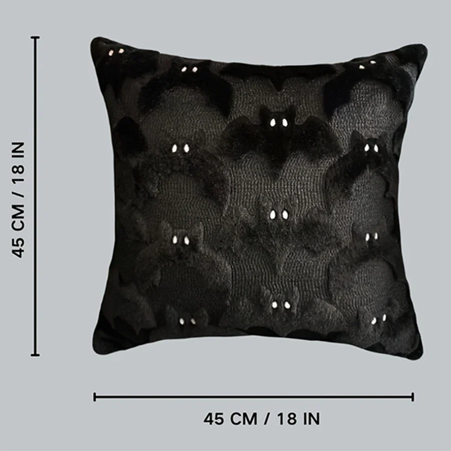 Ghost & Bat Decorative Pillow Cover Halloween - Image 11