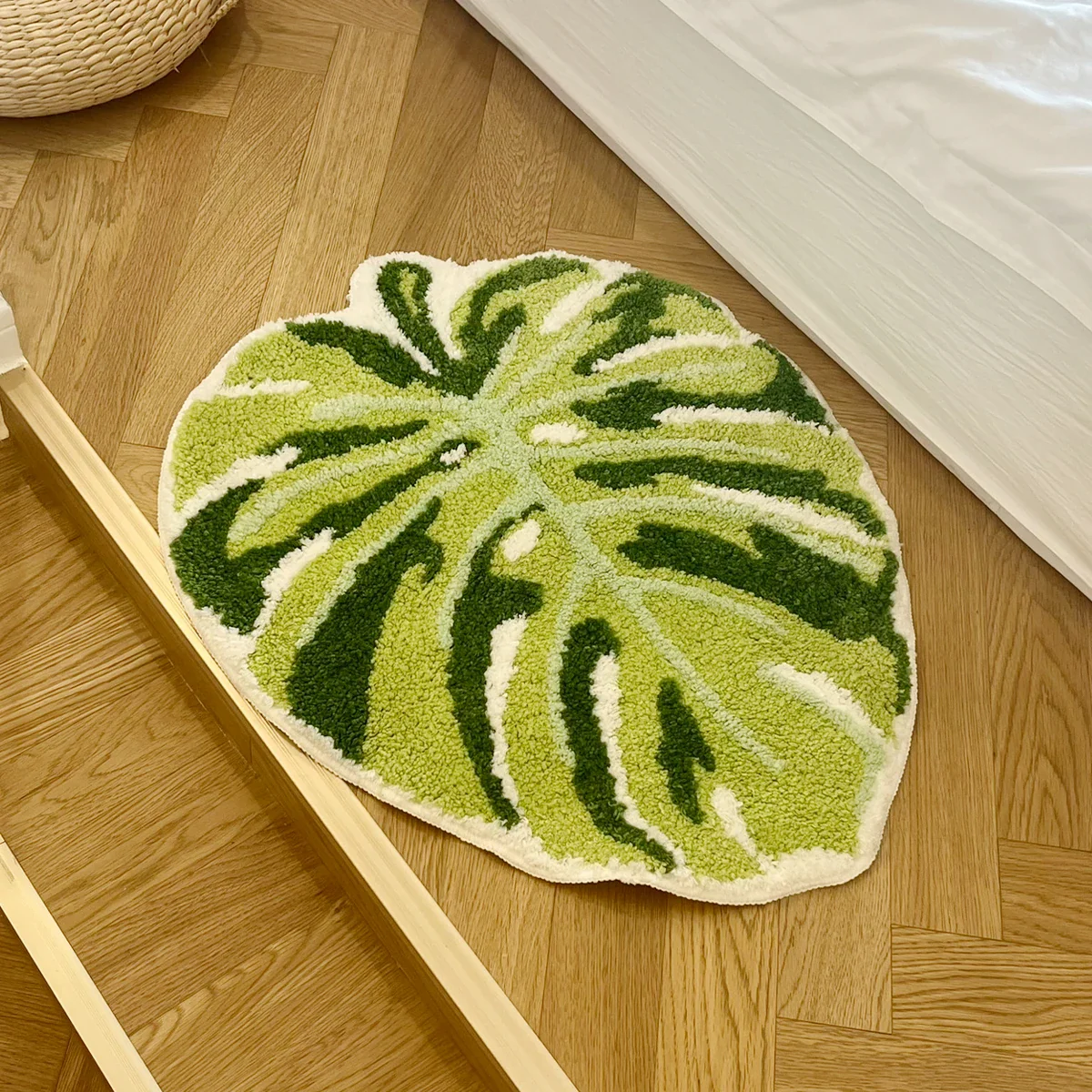 Green Leaf Monstera Tufting Rug