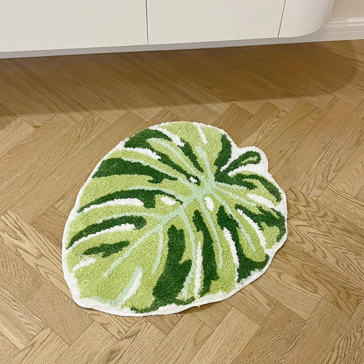 Green Leaf Monstera Tufting Rug - Image 10