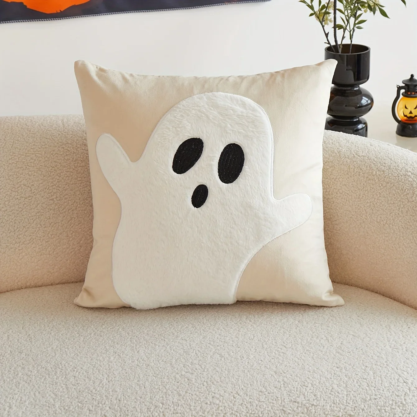 Halloween Ghost Embroidery Pillow Cover - Image 11