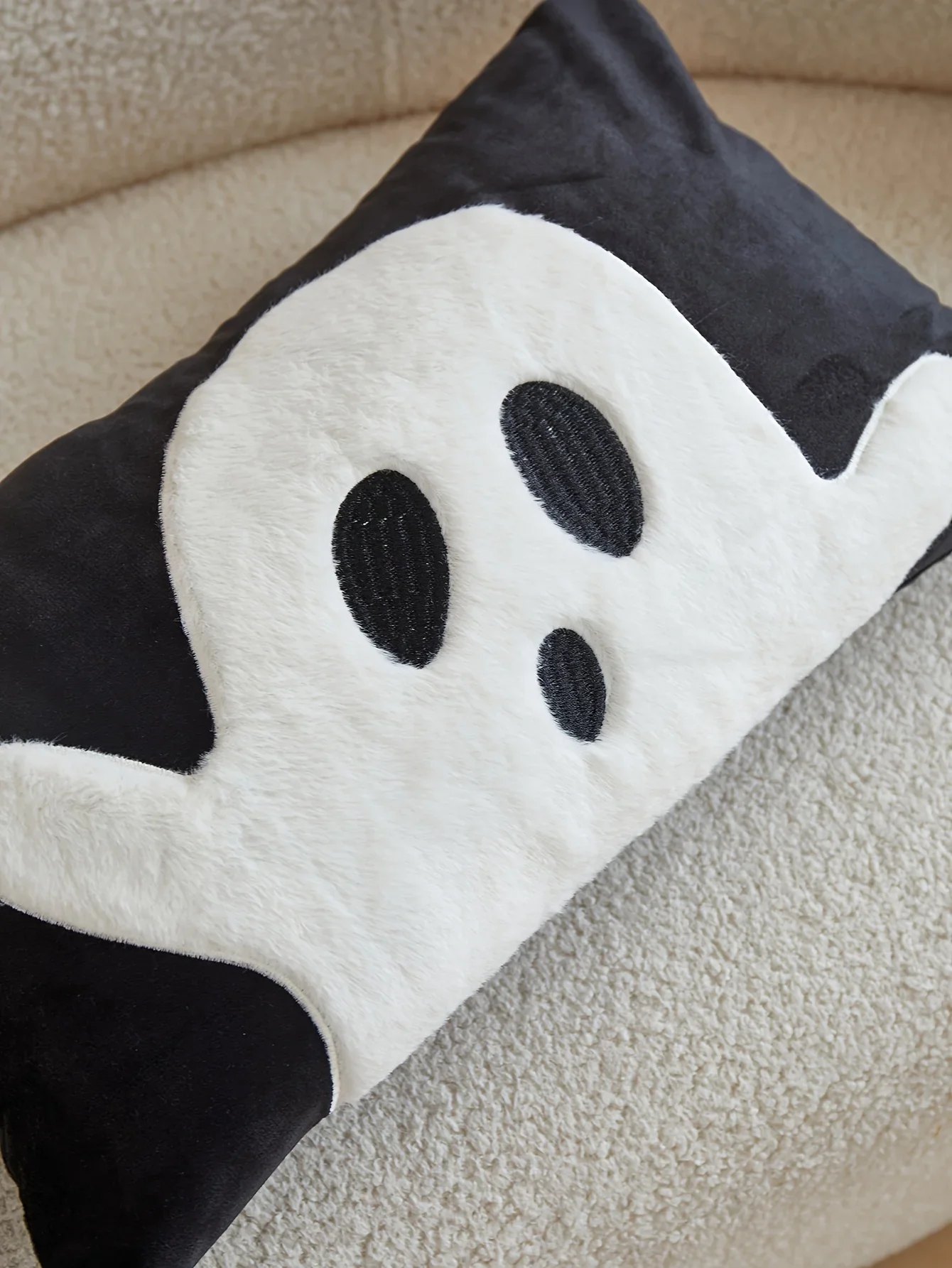 Halloween Ghost Embroidery Pillow Cover - Image 3