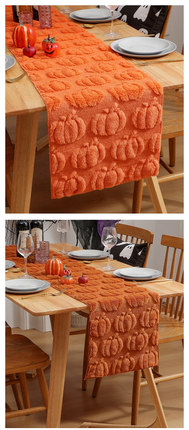 Halloween Ghost & Pumpkin Table Runner - Image 9