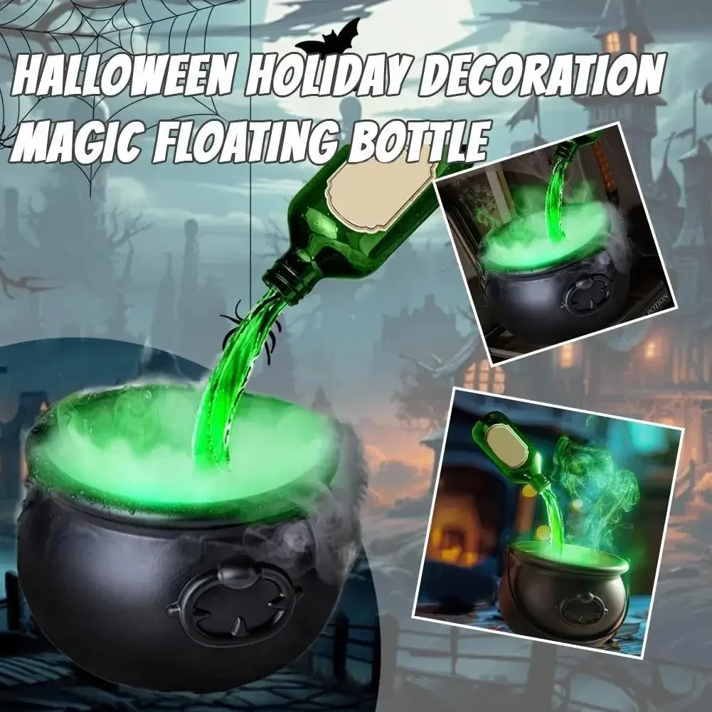 Halloween WitchCauldron with LED Light & Fog Mist - Image 3
