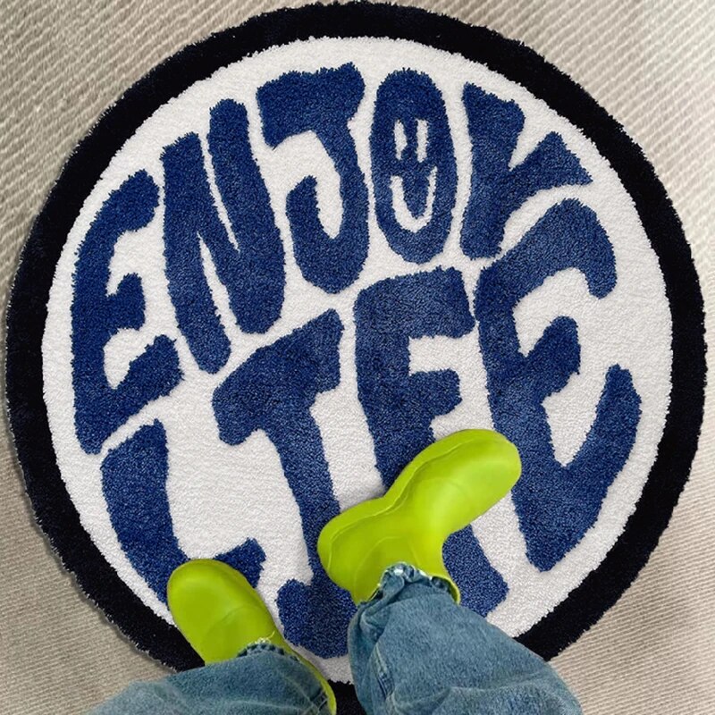 High Quality Tufted Soft Fluffy Rugs Letters Mat Anti Slip Ins Bedside Carpet Bathroom Floor Mat Kids Bedroom Doormat Home Decor - Image 3