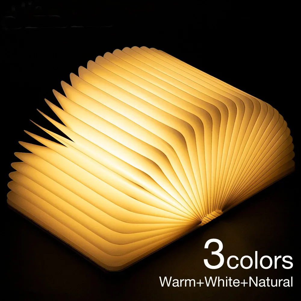 LED Wooden Book Lamp - Image 2