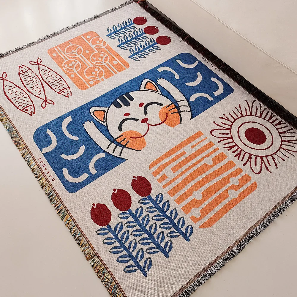 Lucky cat sofa blanket tapestry - Image 3