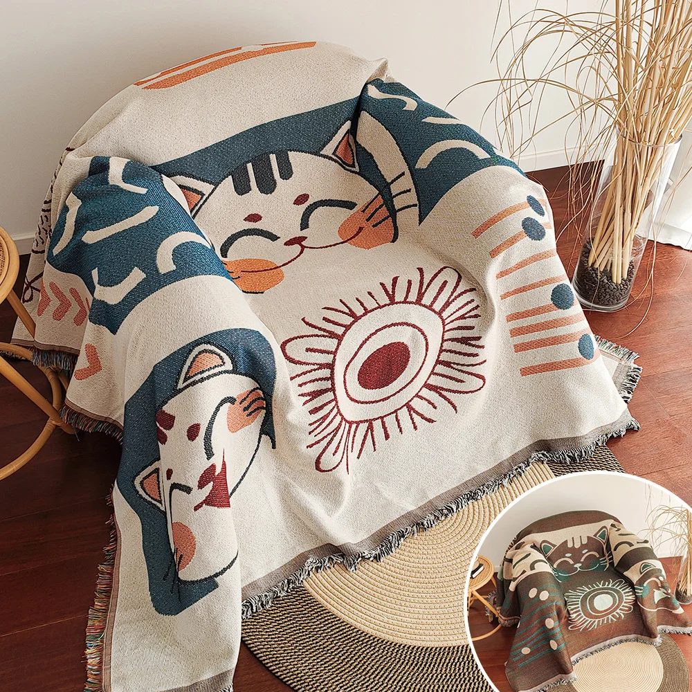 Lucky cat sofa blanket tapestry - Image 6