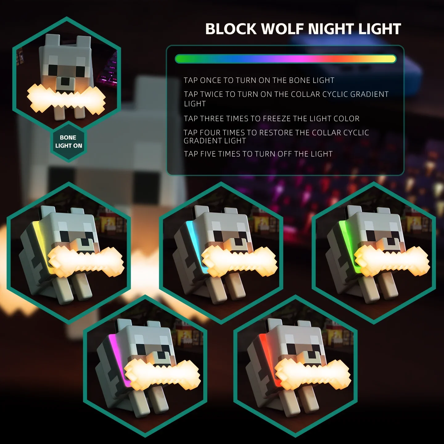 MC  Wolf Dog Night Light - Image 2