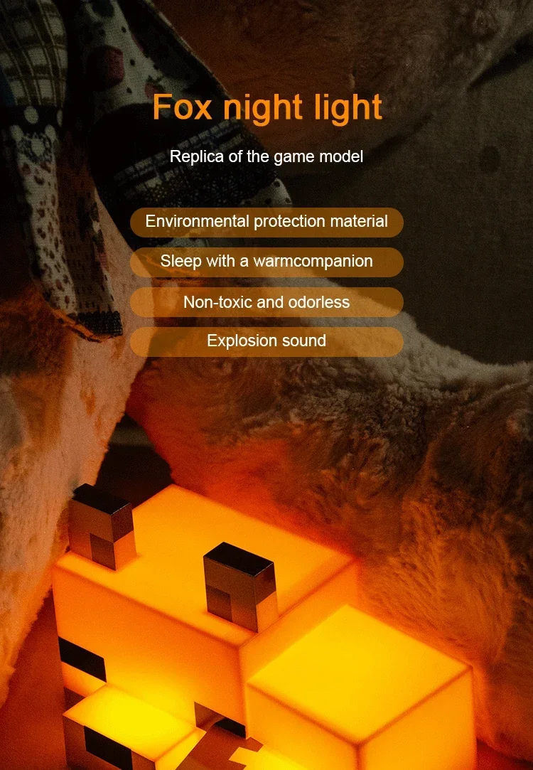 Minecraft Cute Fox Night Light Lamp - Image 7