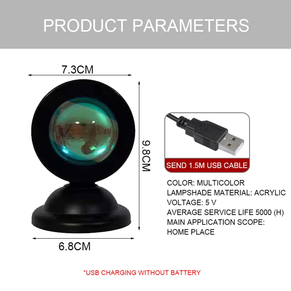 Mini USB Sunset Lamp - Image 6