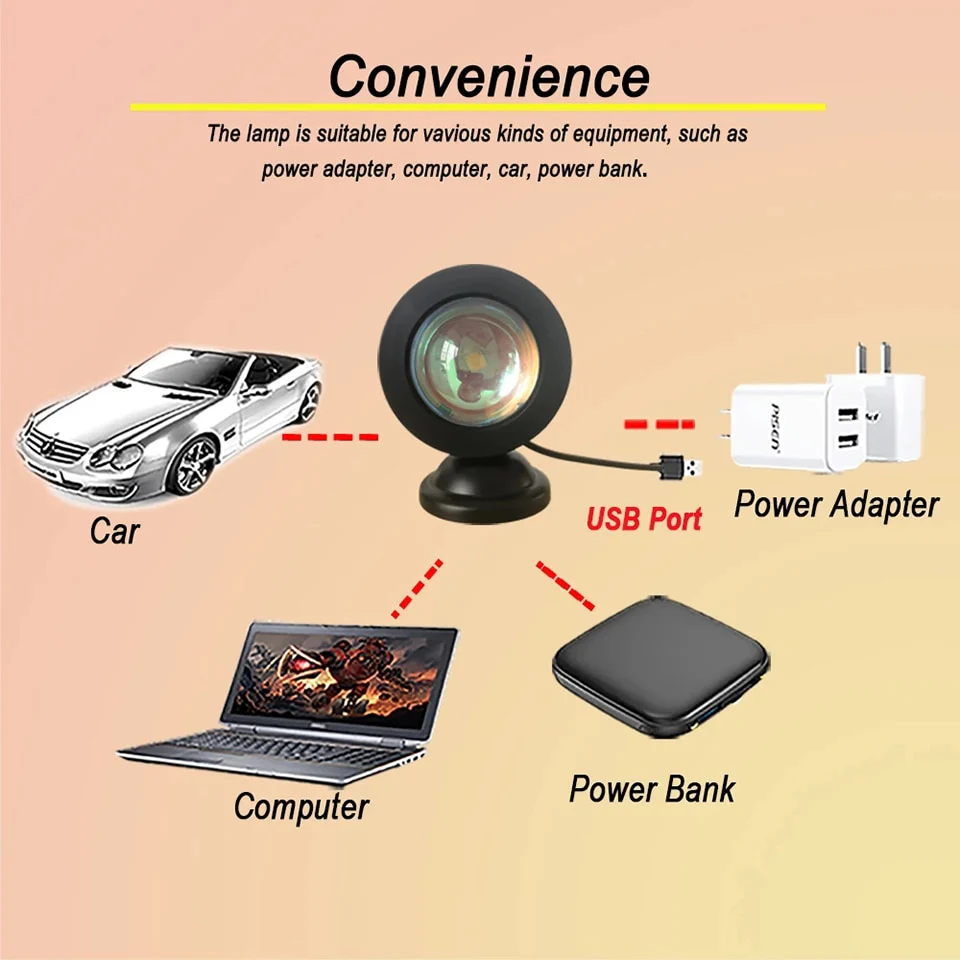 Mini USB Sunset Lamp - Image 8