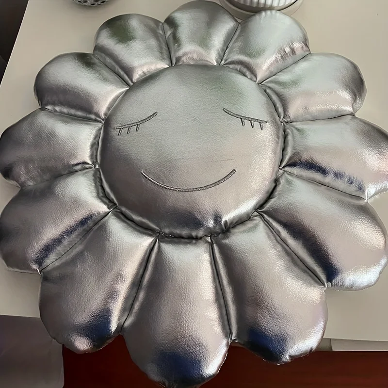 Flower Silver and Gold Pillow - Image 2