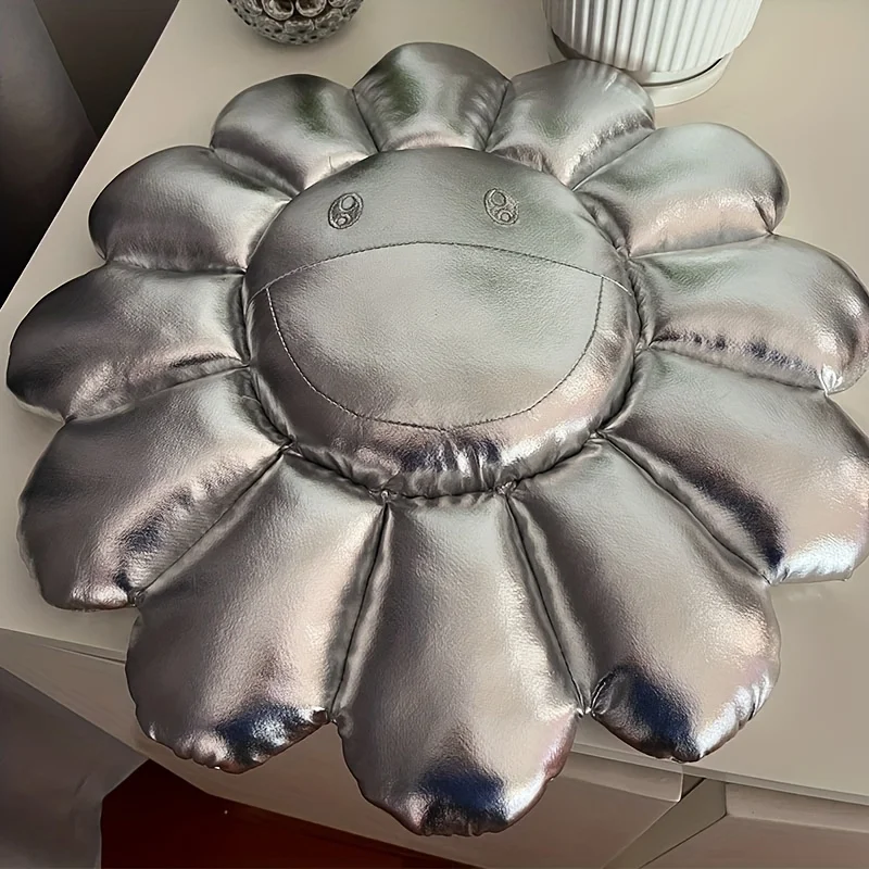 Flower Silver and Gold Pillow - Image 3