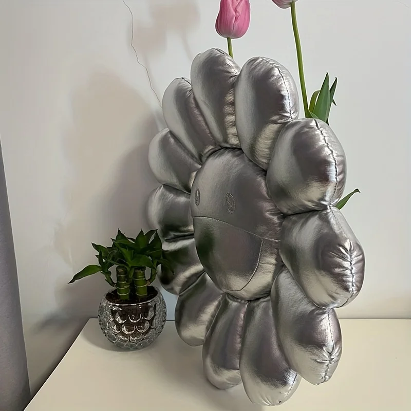 Flower Silver and Gold Pillow - Image 6