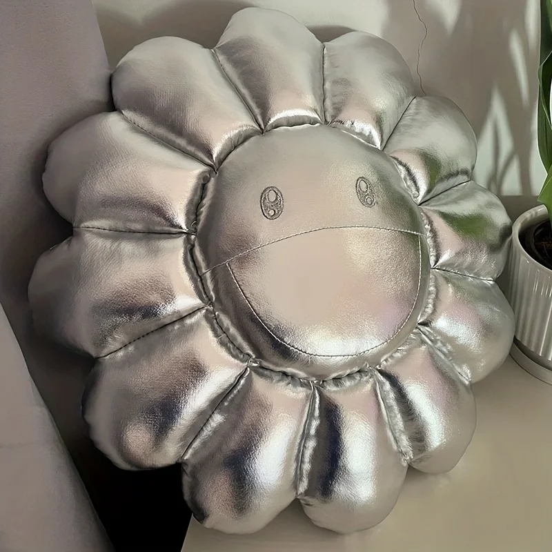 Flower Silver and Gold Pillow - Image 9