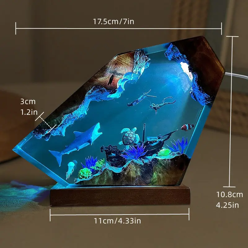 Sea Underwater Resin Statue Lamp - Image 14