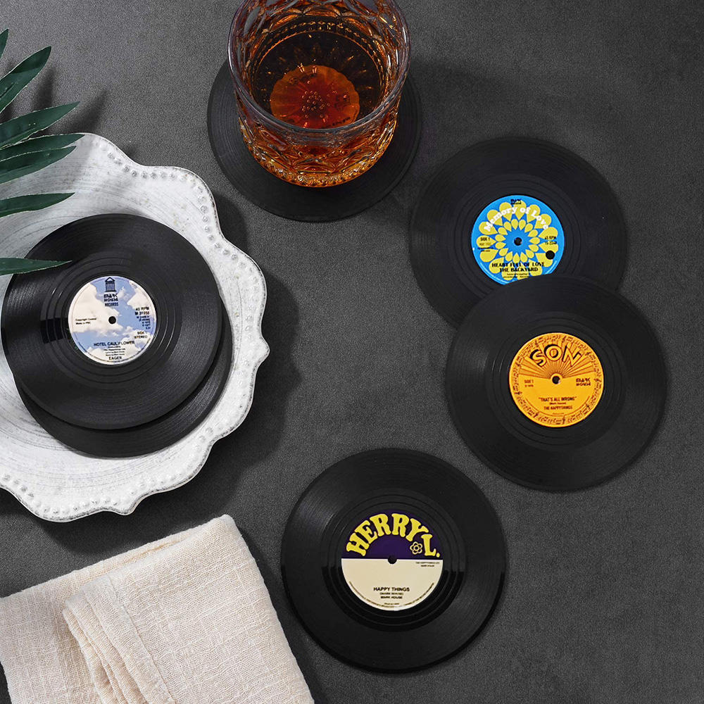 Set of Vinyl Coasters for Drinks - Image 11