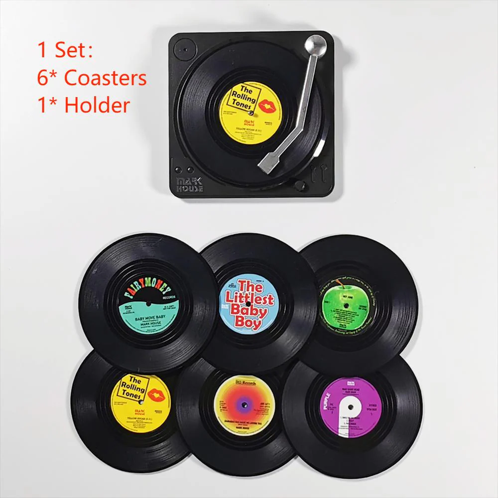 Set of Vinyl Coasters for Drinks - Image 6