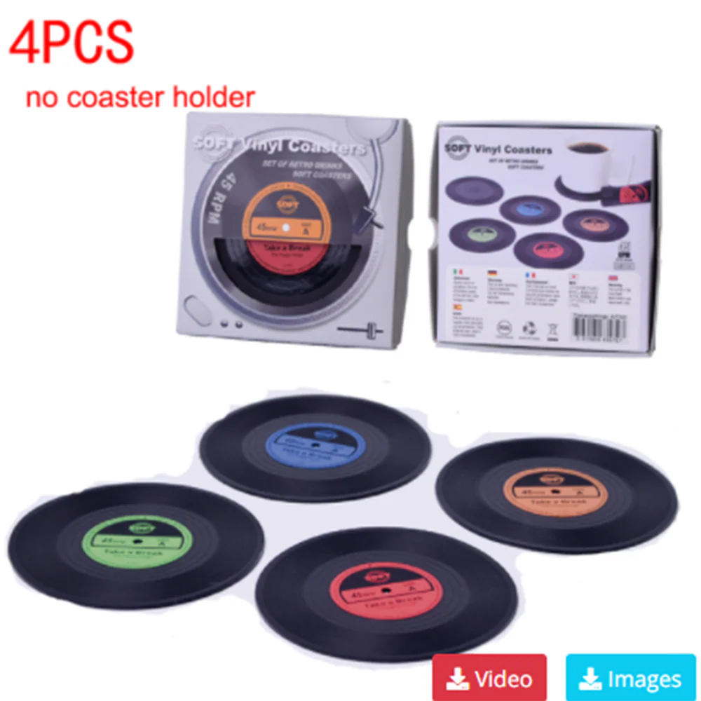 Set of Vinyl Coasters for Drinks - Image 8