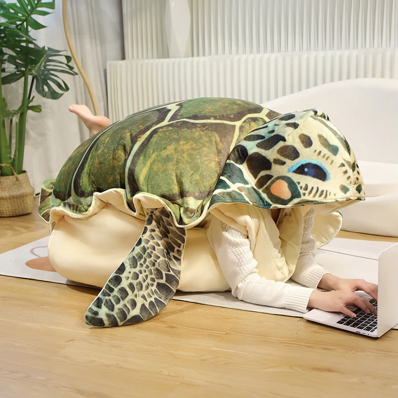 Turtle Shell Plush Sleeping Bag - Image 6