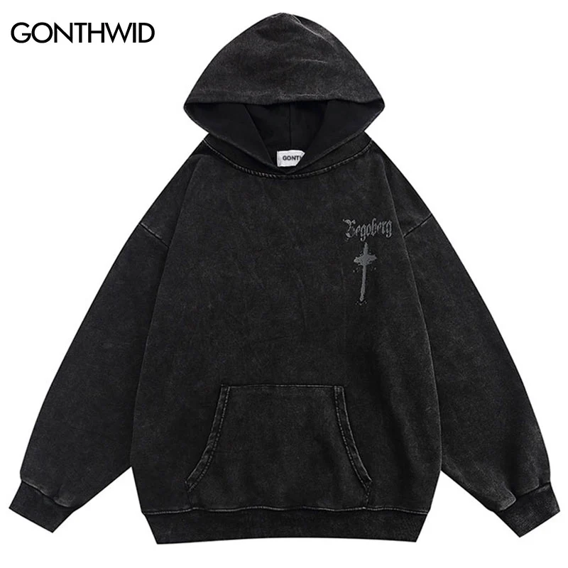 Vintage Cross Washed Hoodie - Image 7