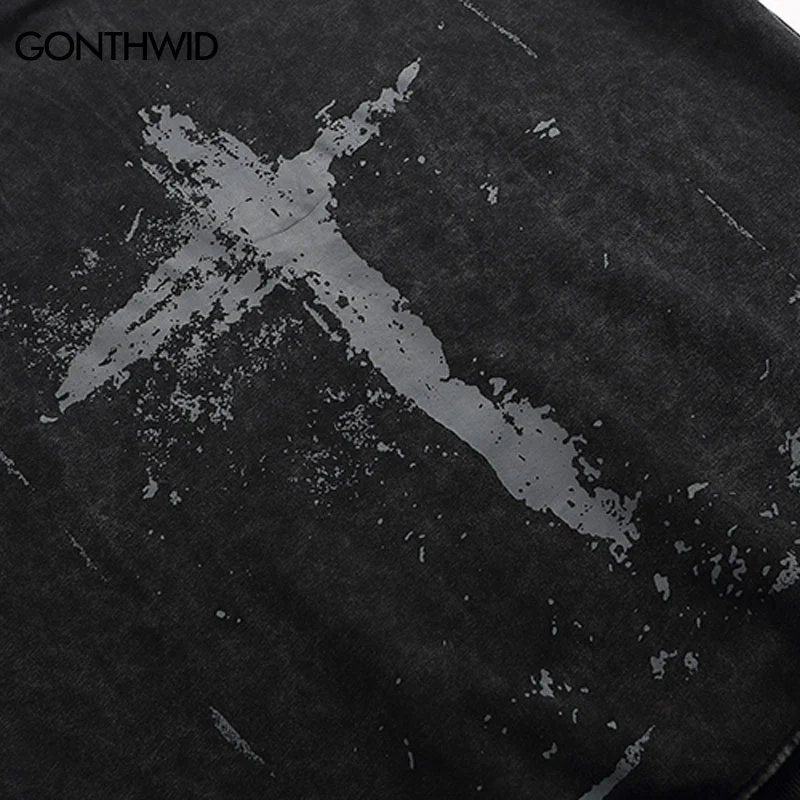 Vintage Cross Washed Hoodie - Image 8