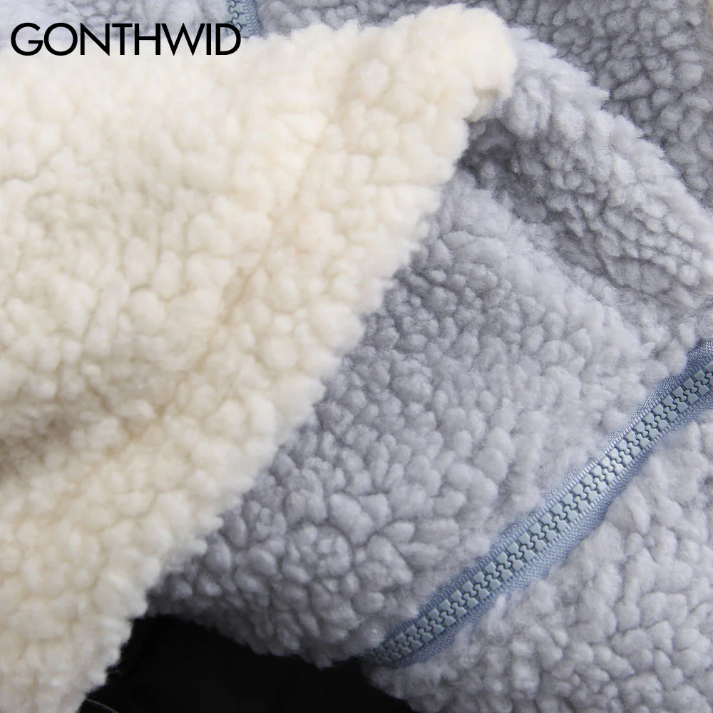 White and Blue Fleece Jacket - Image 4